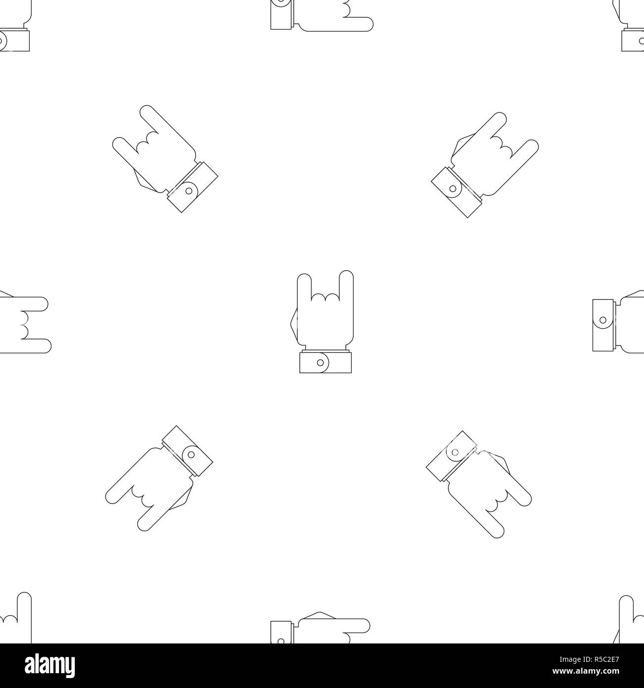 Rock music gesture pattern seamless vector repeat geometric for any web ...