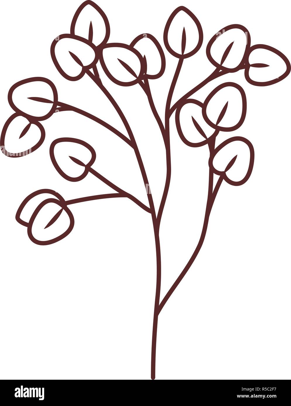 branch with leafs isolated icon Stock Vector Image & Art - Alamy