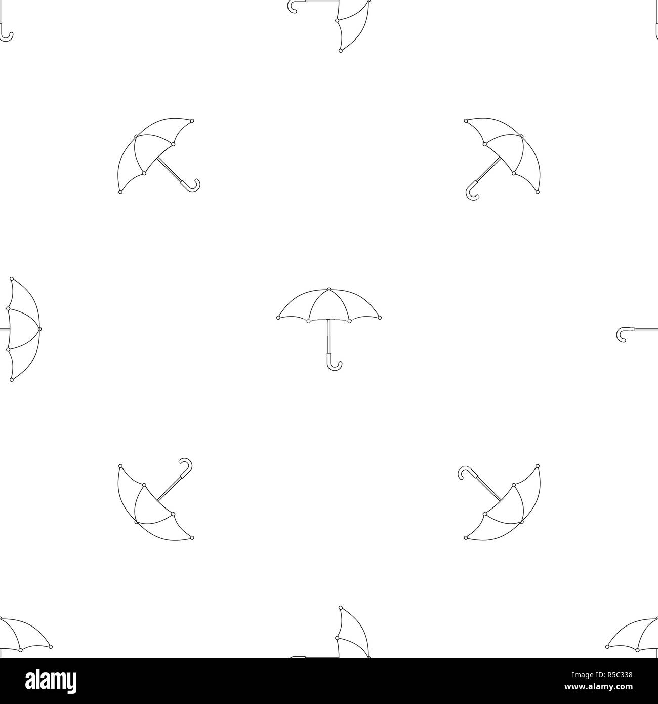 Umbrella pattern seamless background Black and White Stock Photos ...