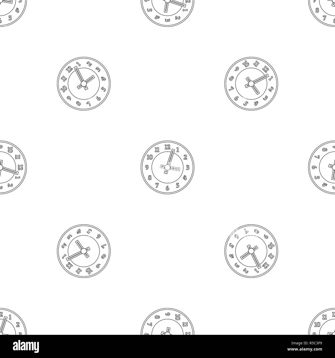 Office clock pattern seamless vector repeat geometric for any web ...