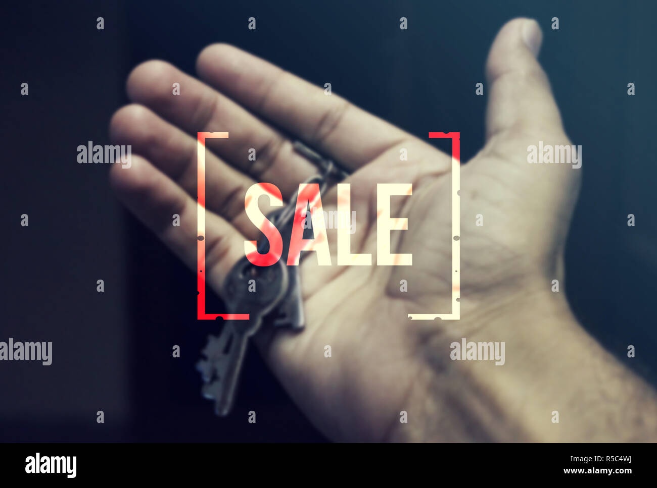 Real Estate Agent holding keys for sale Stock Photo - Alamy