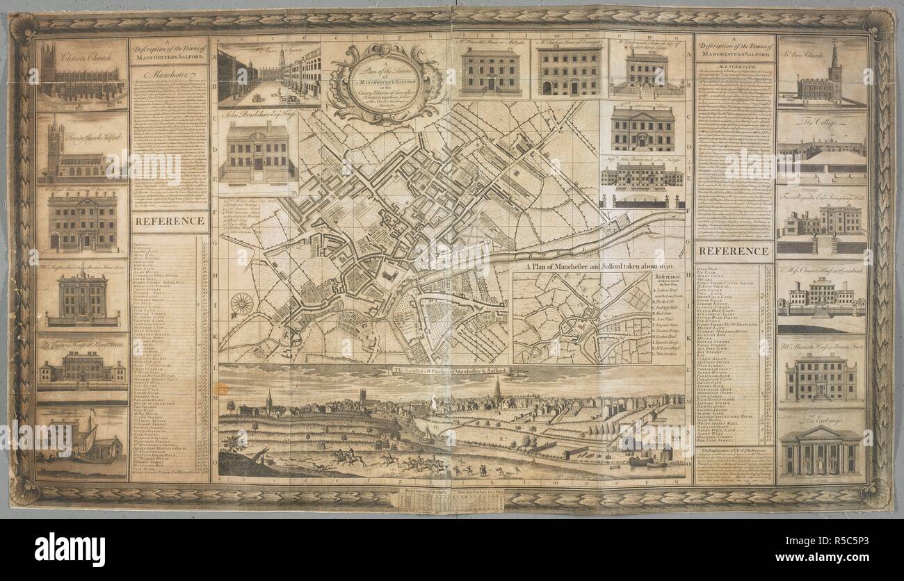 A plan of Manchester and Salford. A Plan of the Towns of MANCHESTER