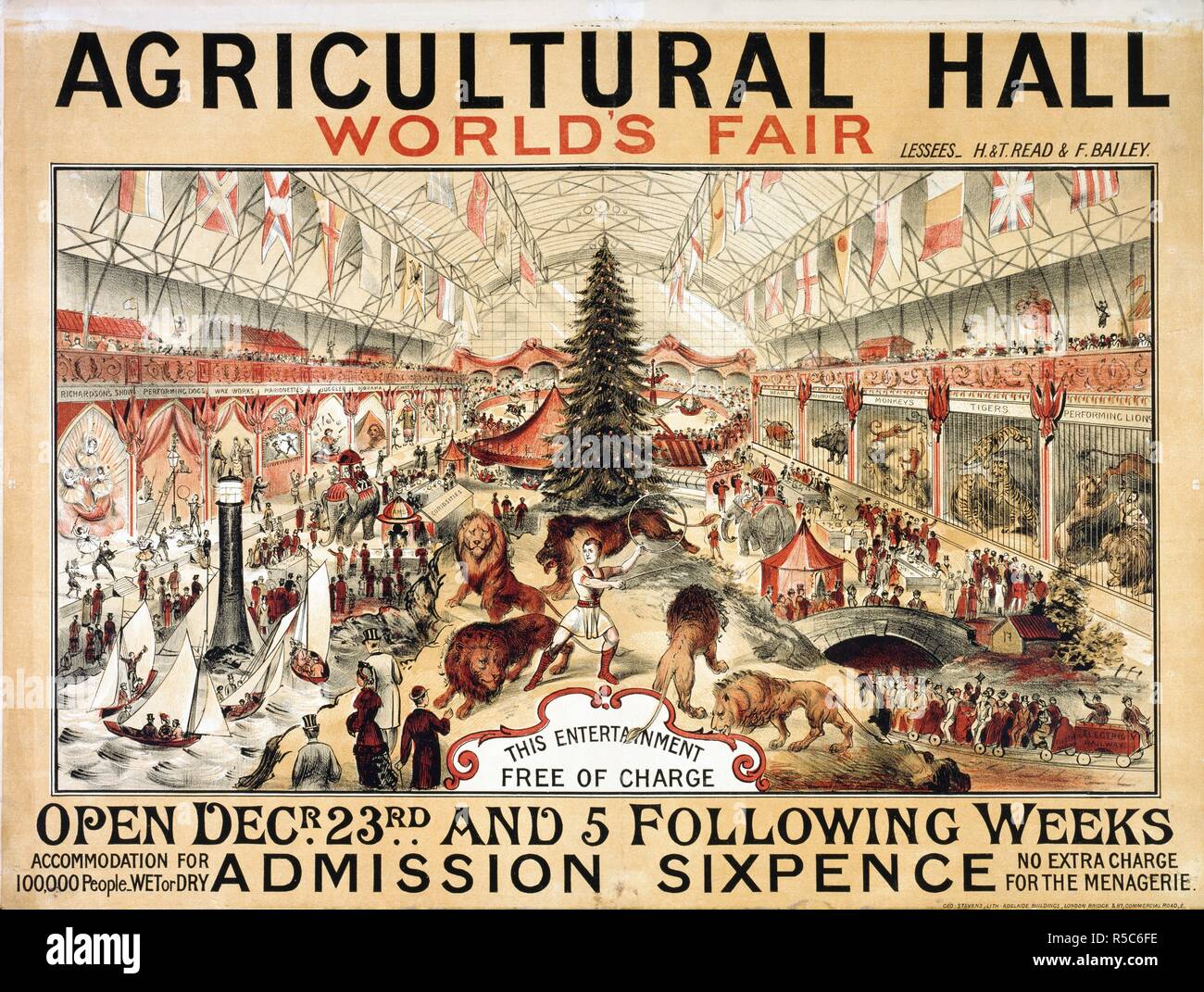 Royal Agricultural Hall, Islington. World's Fair, c. 1879. Lessees H