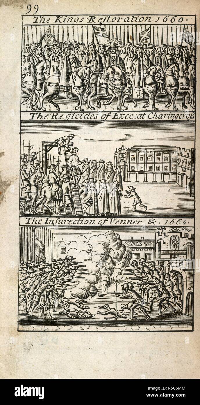 The Restoration Of Charles Ii The Kings Restoration 1660 The Regicides At Charing Cross The Insurection Of Venner C 1660 Historical Remarques And Observations Of The Ancient And Present State Of London