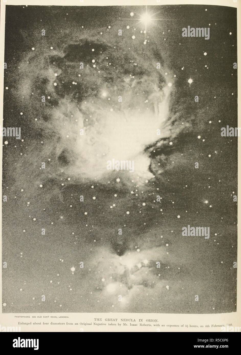 A photograph of the Great Nebula of Orion. . Knowledge : an illustrated ...