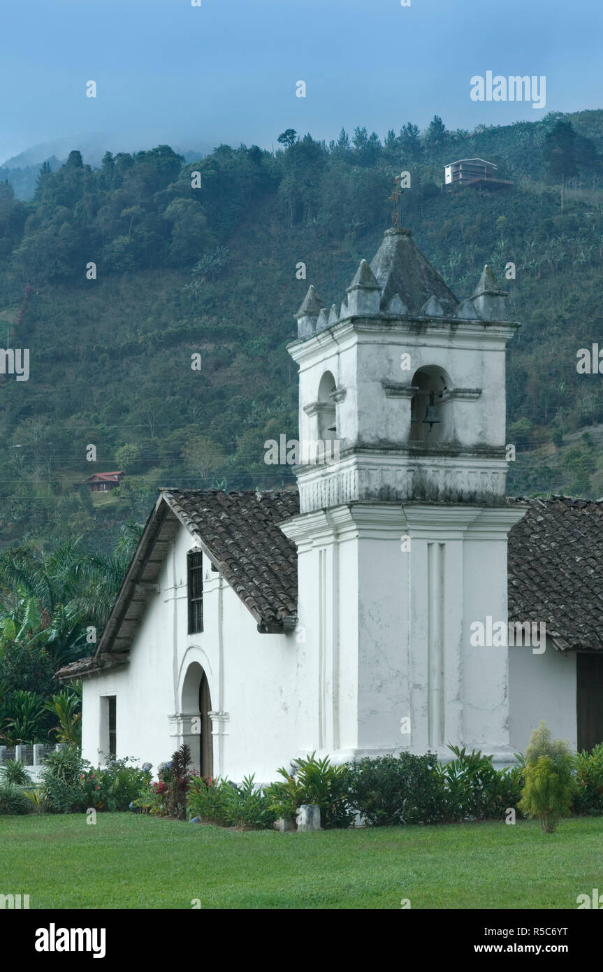 Costa Rica, Orosi, Iglesia de San Jose de Orosi, Built in 1743, Oldest Church In Use, Orosi Valley, Spanish Colonial Architecture, National Monument Stock Photo