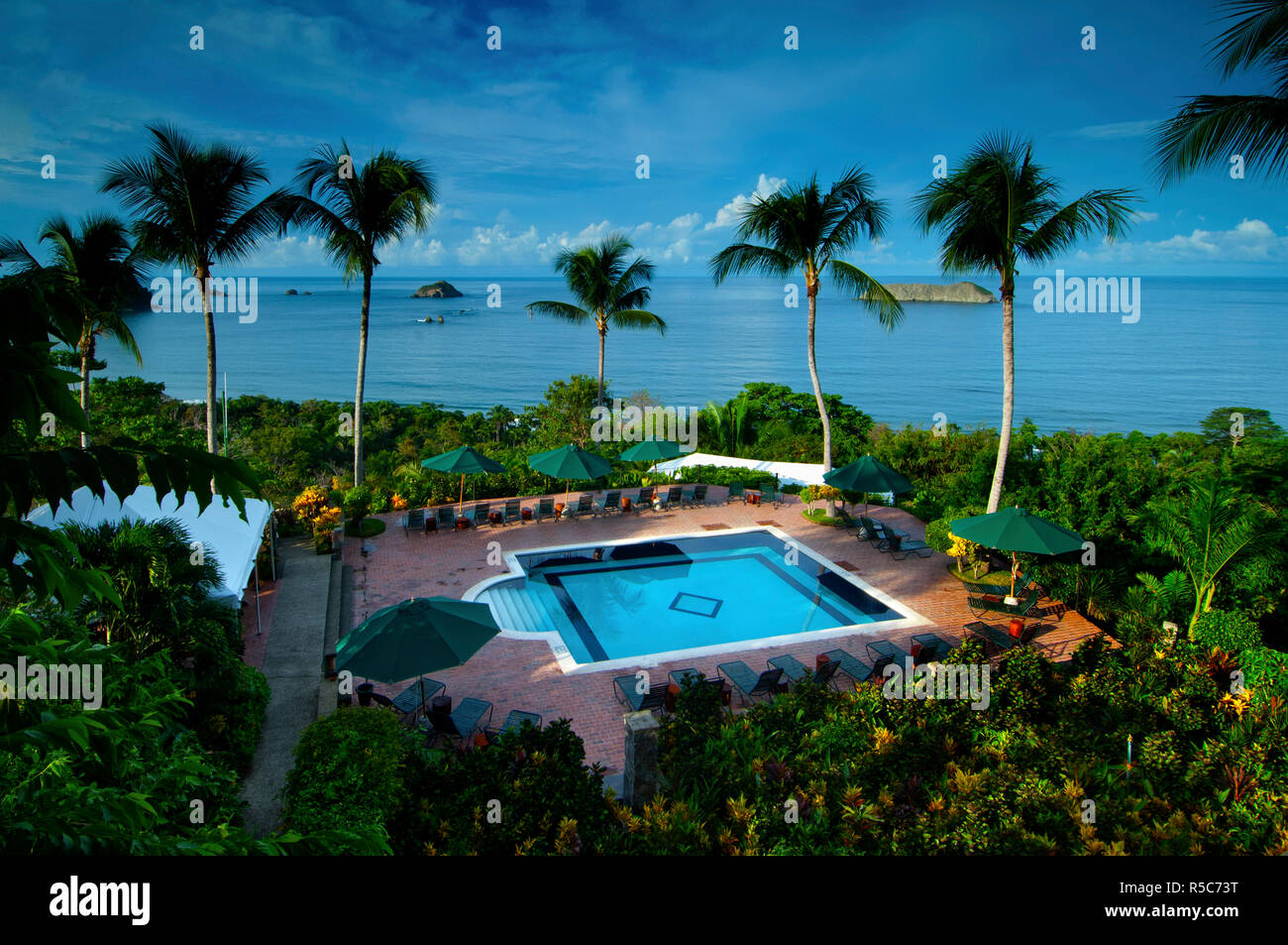 Costa Rica, Quepos, Manuel Antonio, Resort, Pacific Ocean, Swimming Pool Stock Photo