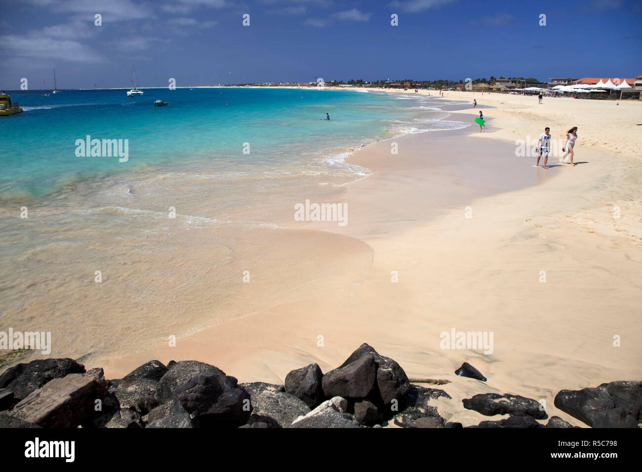 Cape Verde, Sal, Santa Maria Village Stock Photo