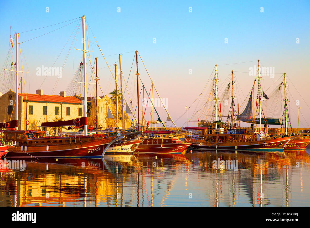 Kyrenia Harbour, Kyrenia, North Cyprus Stock Photo