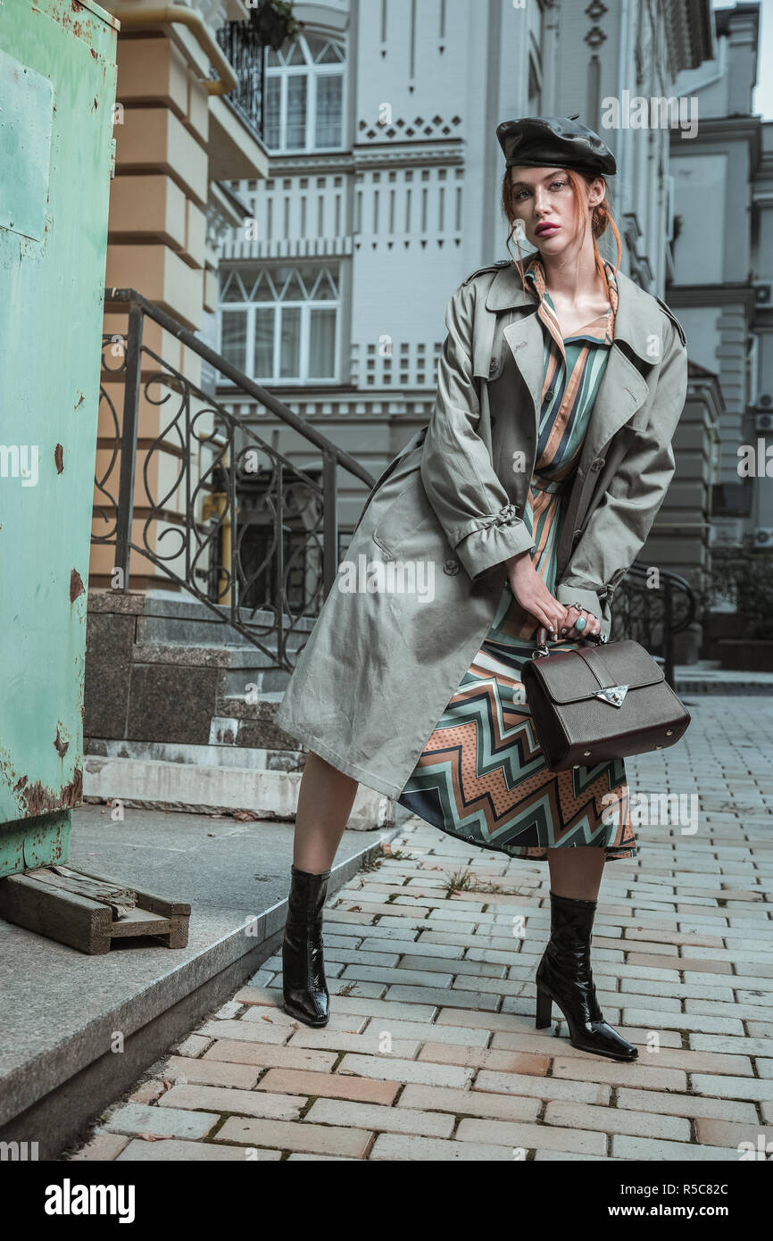 Long black trench coat hi-res stock photography and images - Alamy