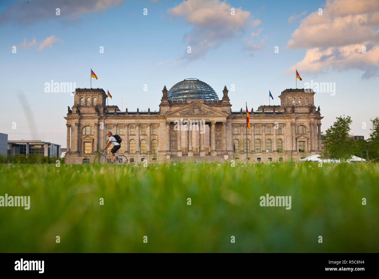 Reichstag (Deutscher Bundestag/Parliament Bldg), Berlin, Germany Stock Photo
