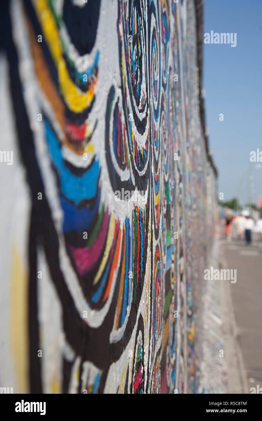 Eastside gallery (Berlin Wall), Muhlenstrasse, Berlin, Germany Stock Photo