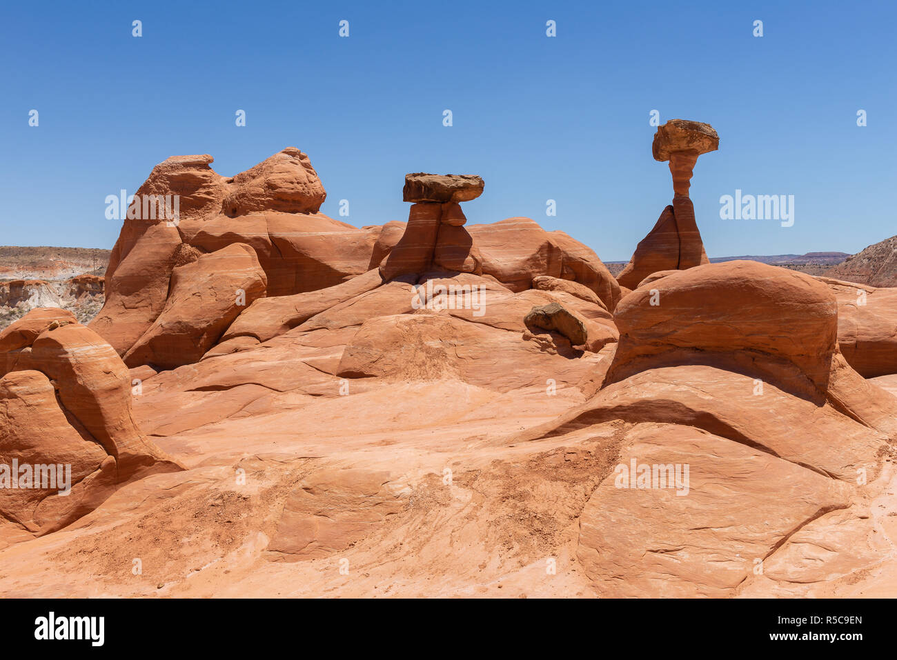 Toadstool Hoodoos in Grand Staircase-Escalante National Monument, Utah, USA Stock Photo