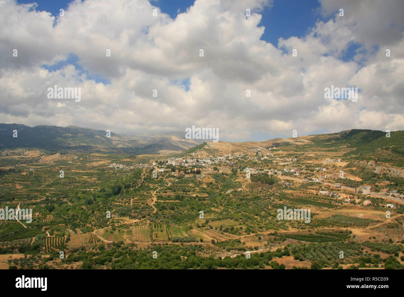 Golan Heights, Druze village Ein Kinya Stock Photo