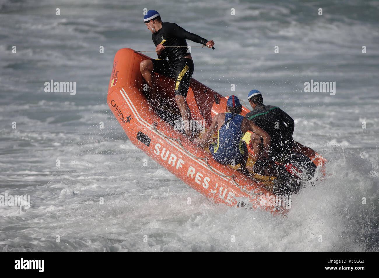 Surf lifesaving National championships, Newquay,Cornwall, UK Stock ...