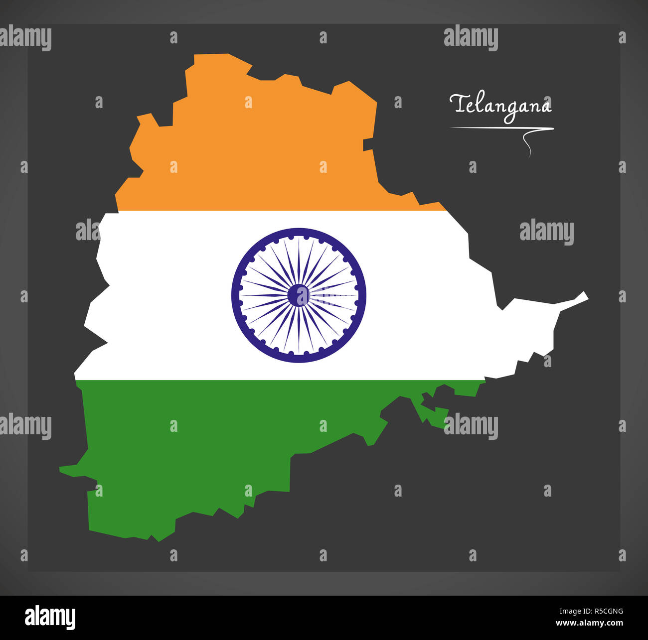 Telangana map hires stock photography and images Alamy