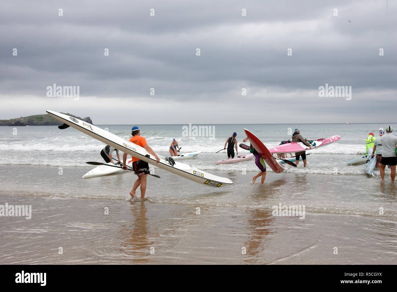Surf lifesaving National championships, Newquay,Cornwall, UK. Stock Photo
