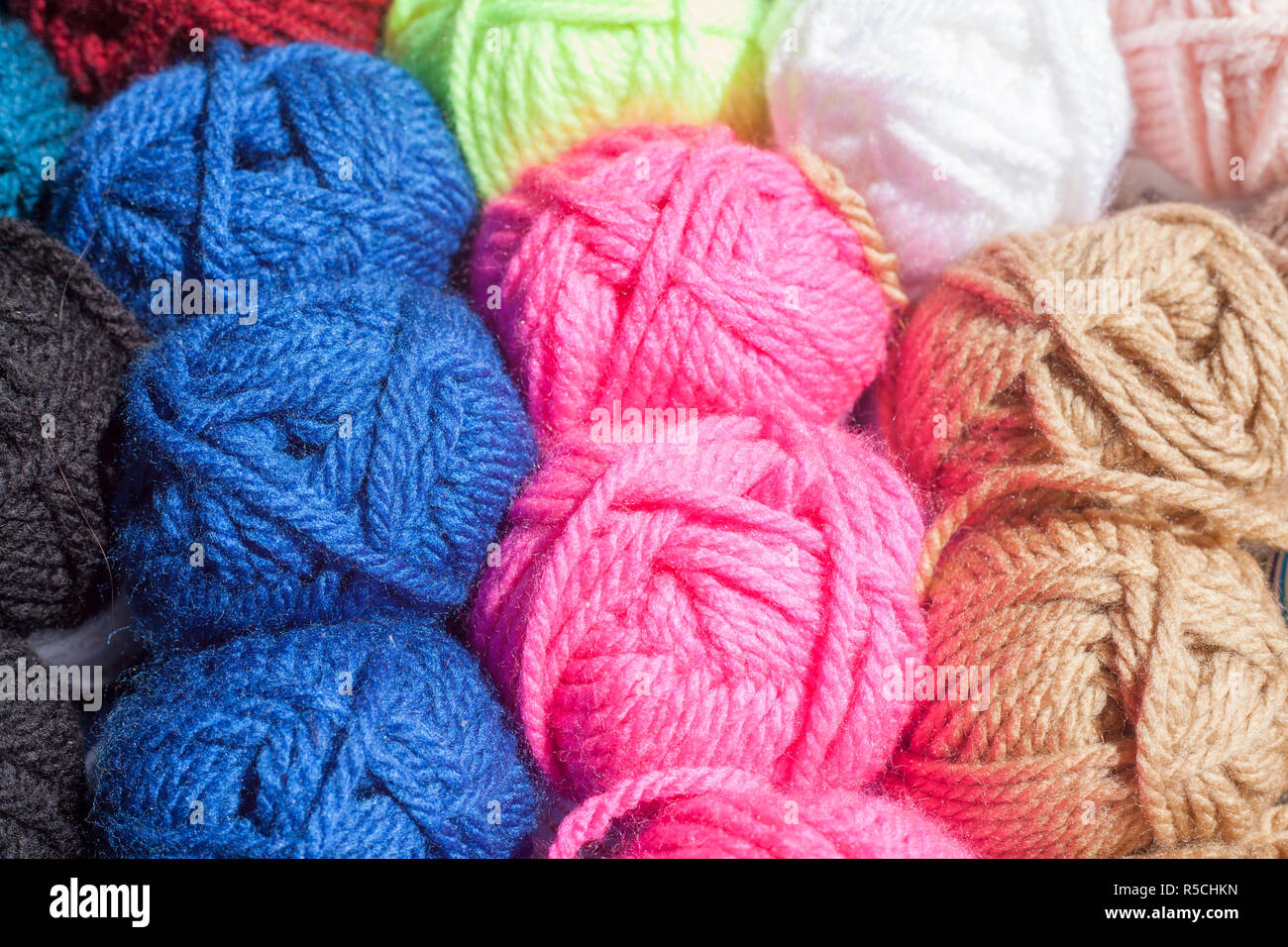 colorful balls of yarn Stock Photo Alamy