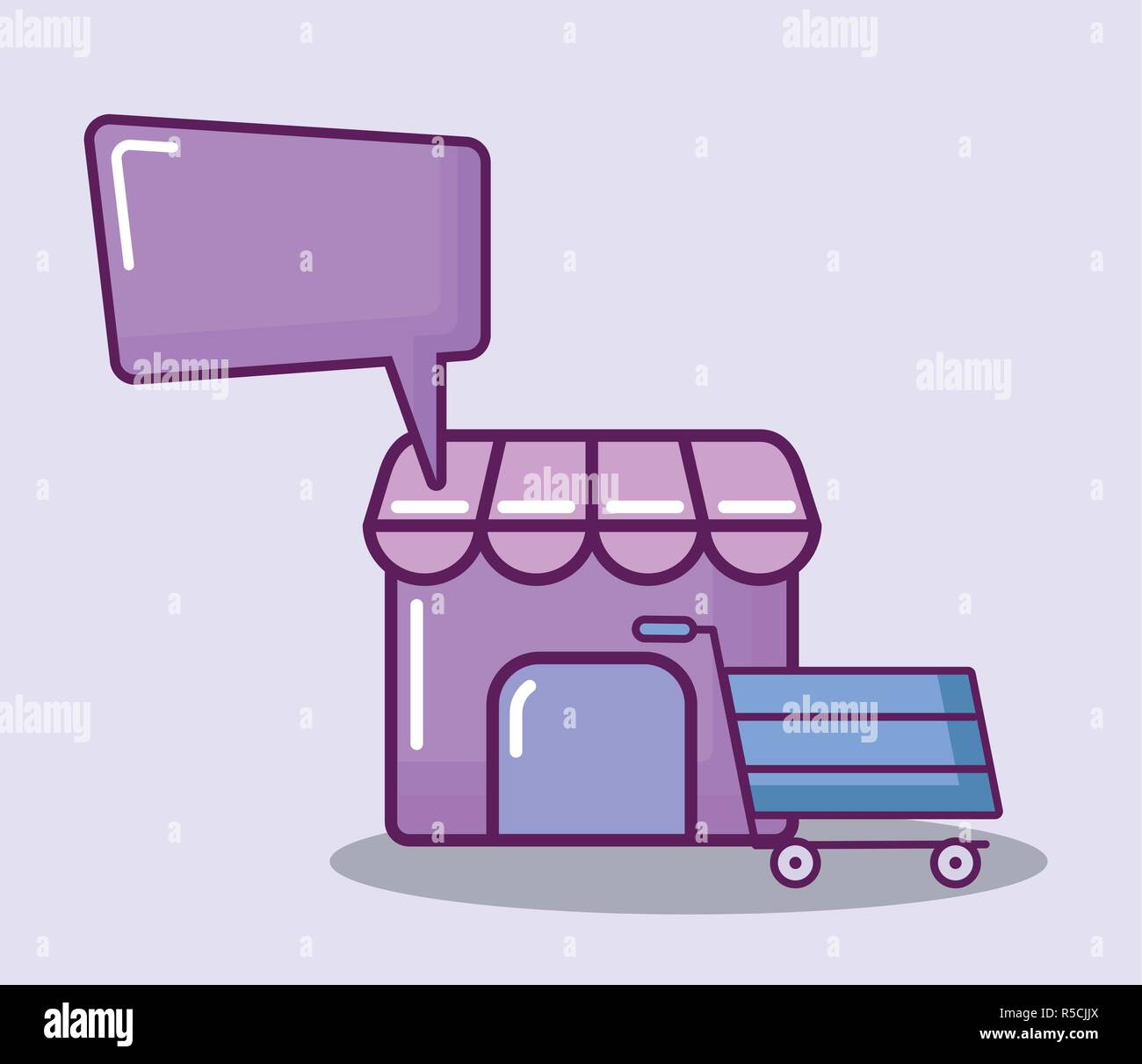 shopping cart with set icons vector illustration design Stock Vector ...