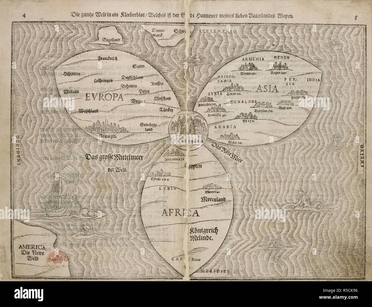 World map. Die gantze Welt in ein Kleeberblat welches ist der ...