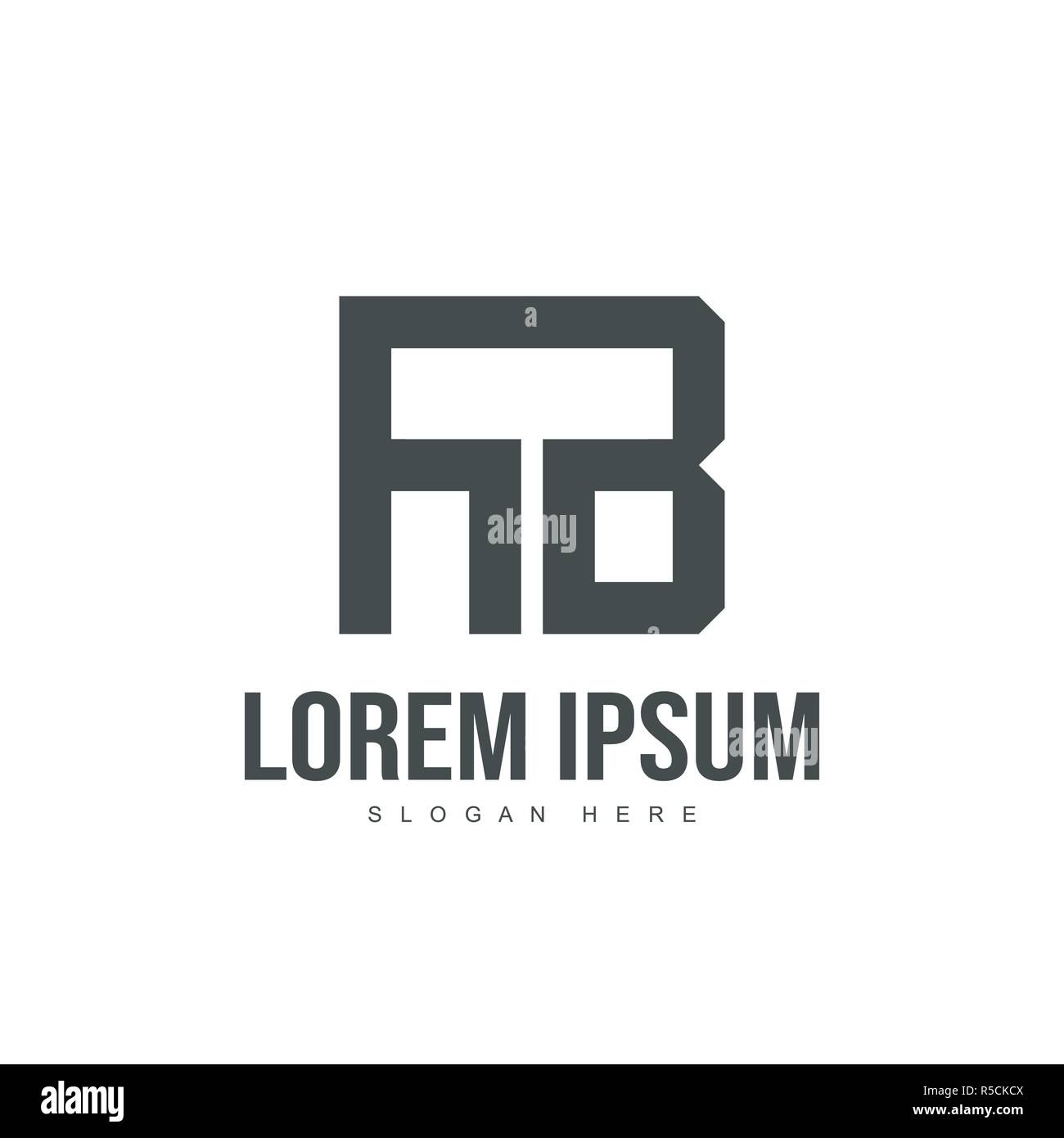 AB Logo template design. Initial letter logo template design Stock Vector