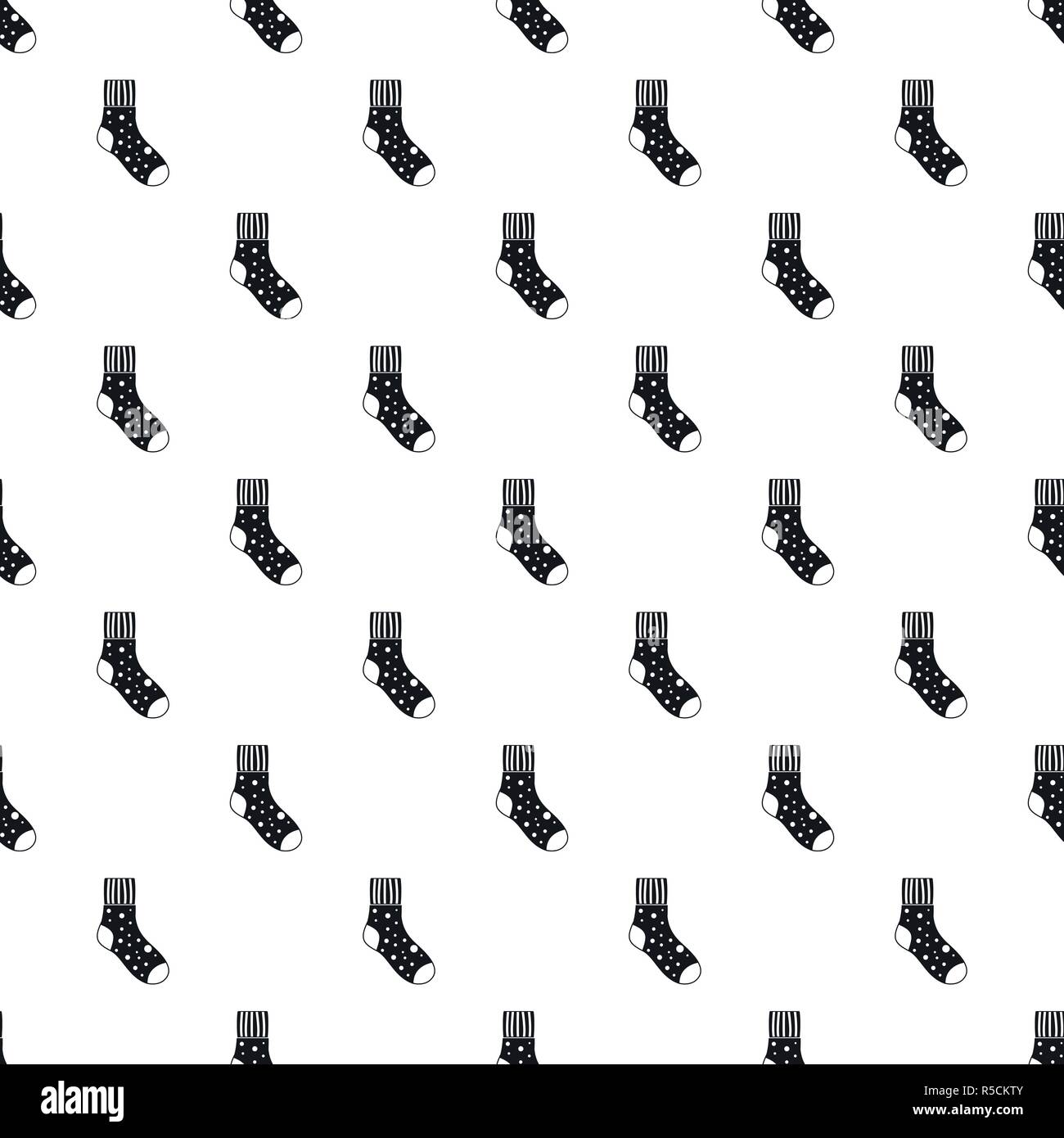 Fluffy sock pattern seamless vector repeat geometric for any web design Stock Vector