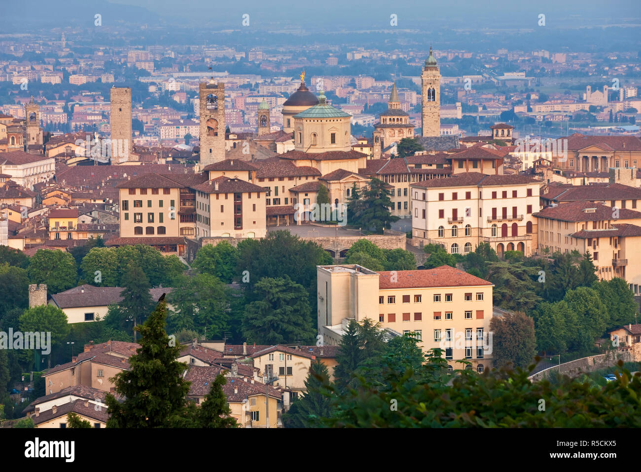 View over Bergamo, Lombardy, Italy Stock Photo