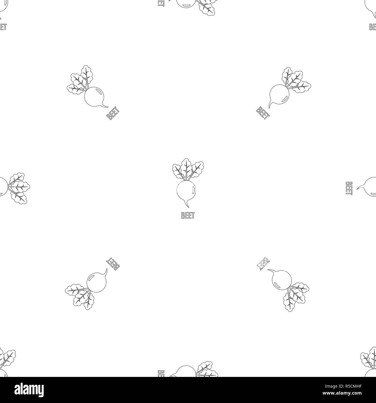 Beet pattern seamless vector repeat geometric for any web design Stock Vector