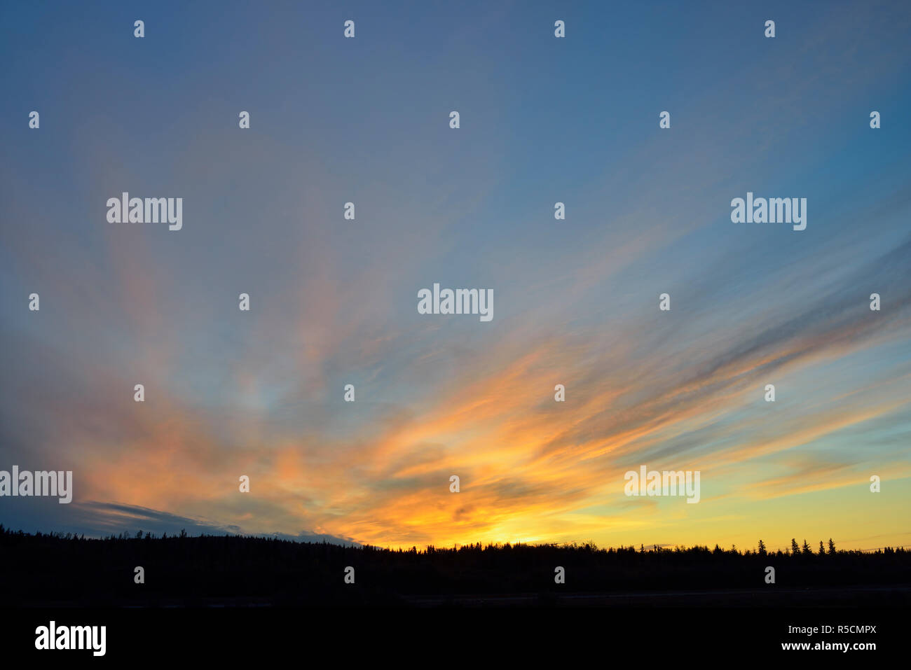 Sunset clouds, Fort Simpson, Northwest Territories, Canada Stock Photo ...