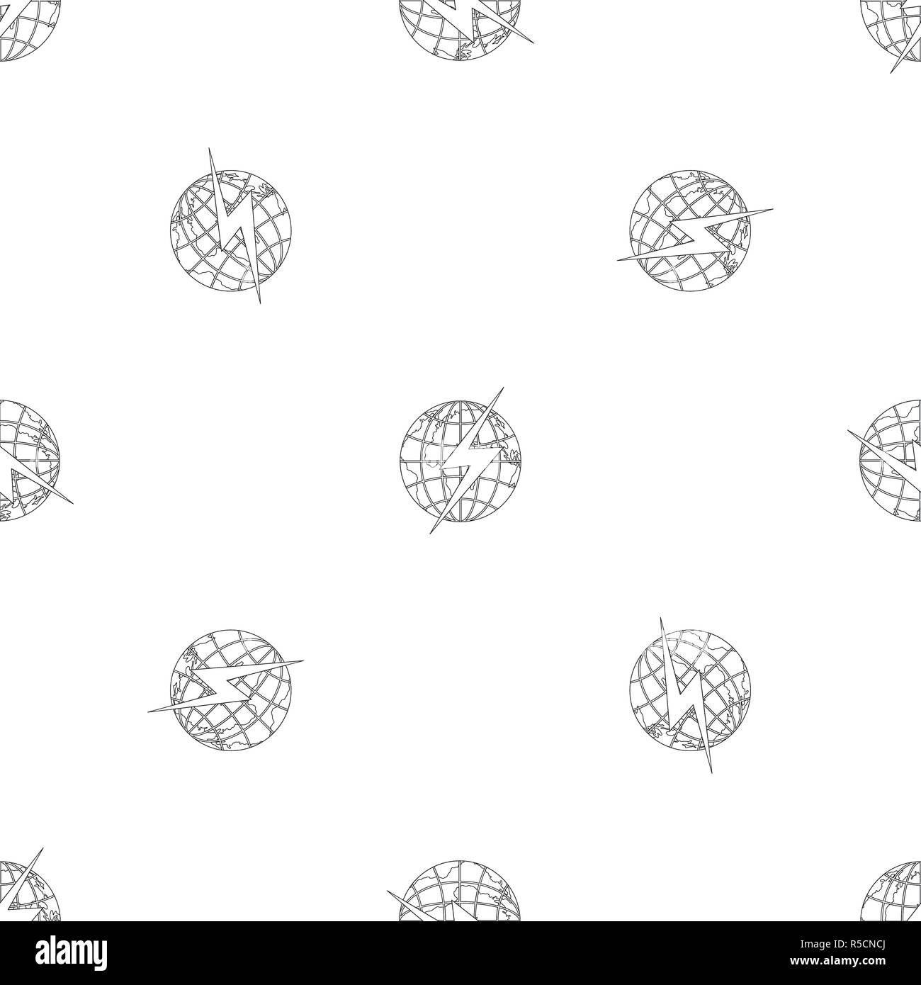 Lightning on earth pattern seamless vector repeat geometric for any web ...