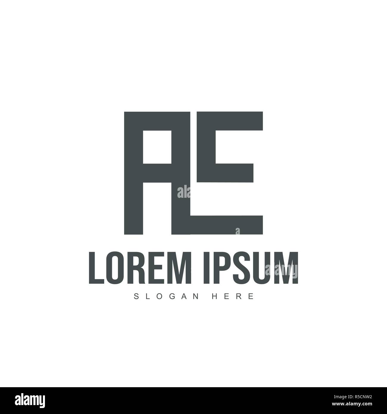 AE Logo template design. Initial letter logo template design Stock Vector