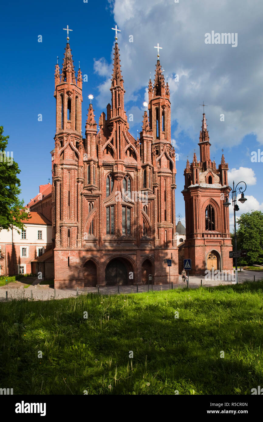 Lithuania, Vilnius, St. Anne and Bernardine Church Stock Photo