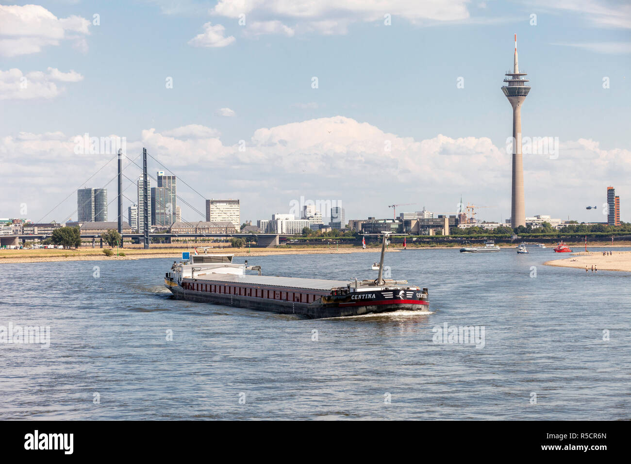 Dusseldorf, Germany. Skyline And Rheinturm (Rhine Tower Stock Photo - Alamy