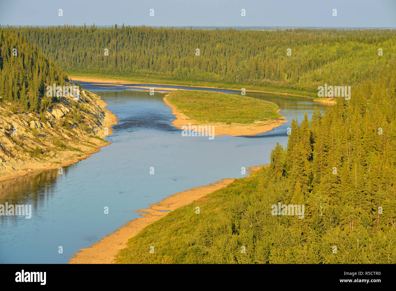 Overlooking the Hay River, Enterprise, Northwest Territories, Canada