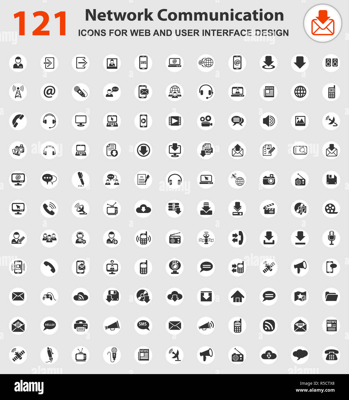 communication icon set Stock Photo - Alamy