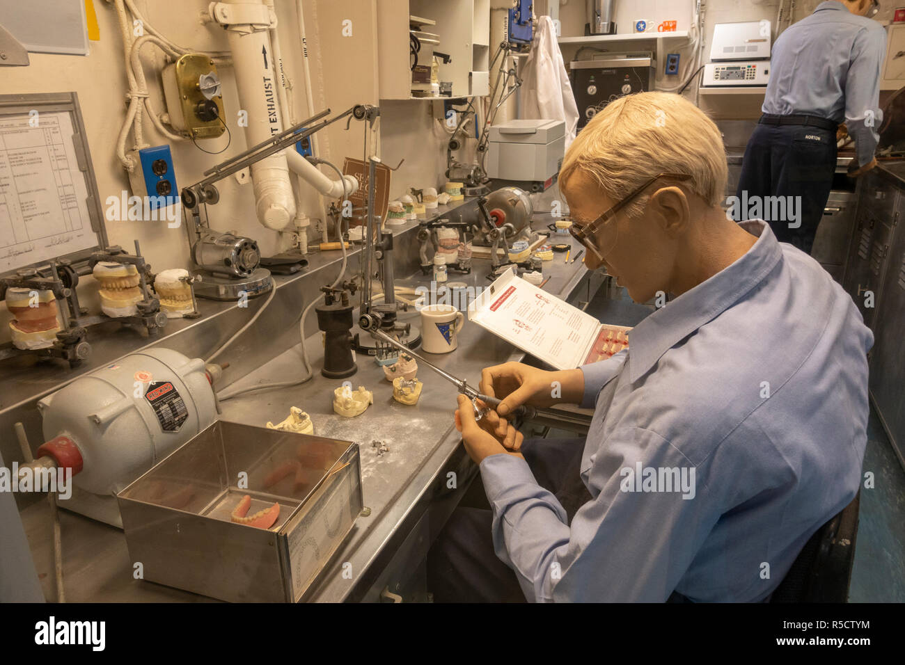 The onboard dental laboratory, USS Midway Museum, San Diego, California