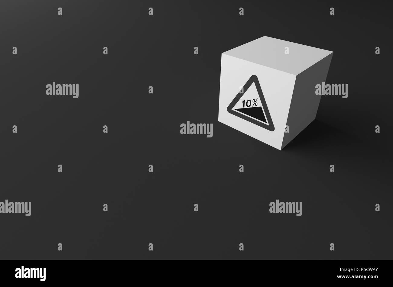 3D RENDERING OF ROAD SIGN ON WHITE BLOCK Stock Photo - Alamy