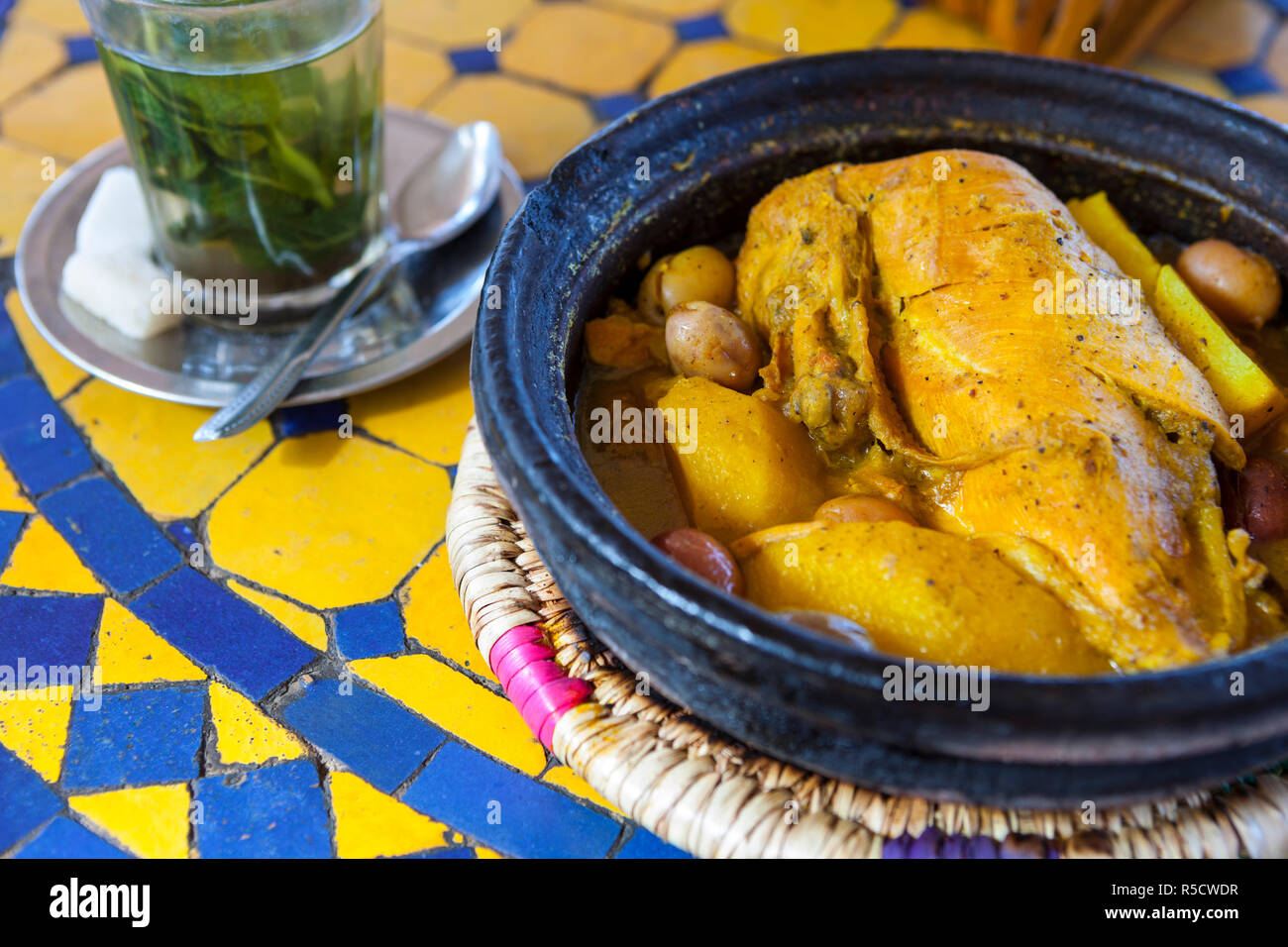 Traditional Moroccan Tagine, The Medina, Marrakesh, Morocco Stock Photo