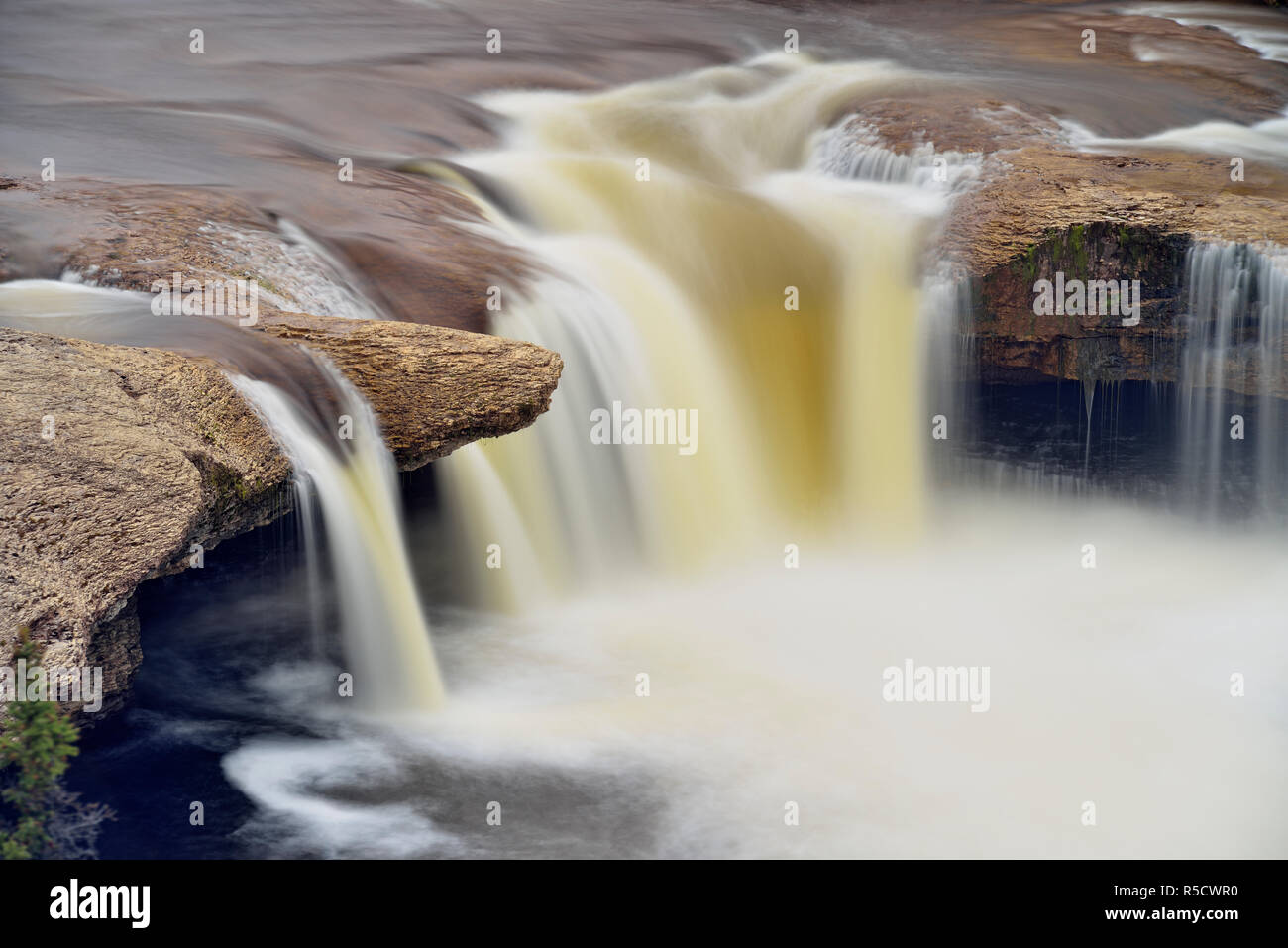 Coral Falls on the Trout River, Sambaa Deh Falls Territorial Park, Northwest Territories, Canada