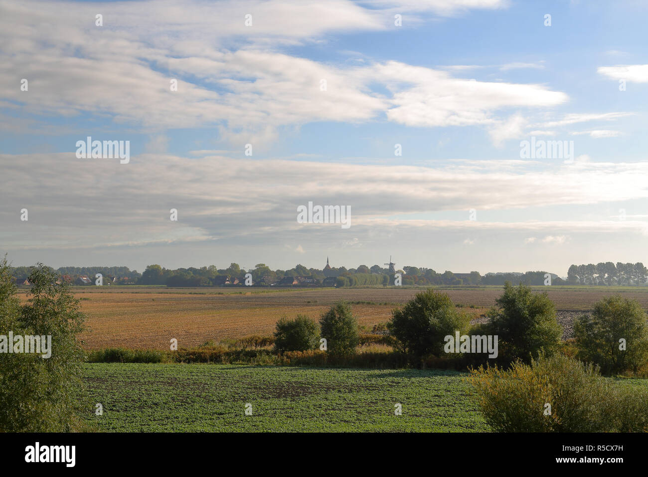 light haze in the country Stock Photo