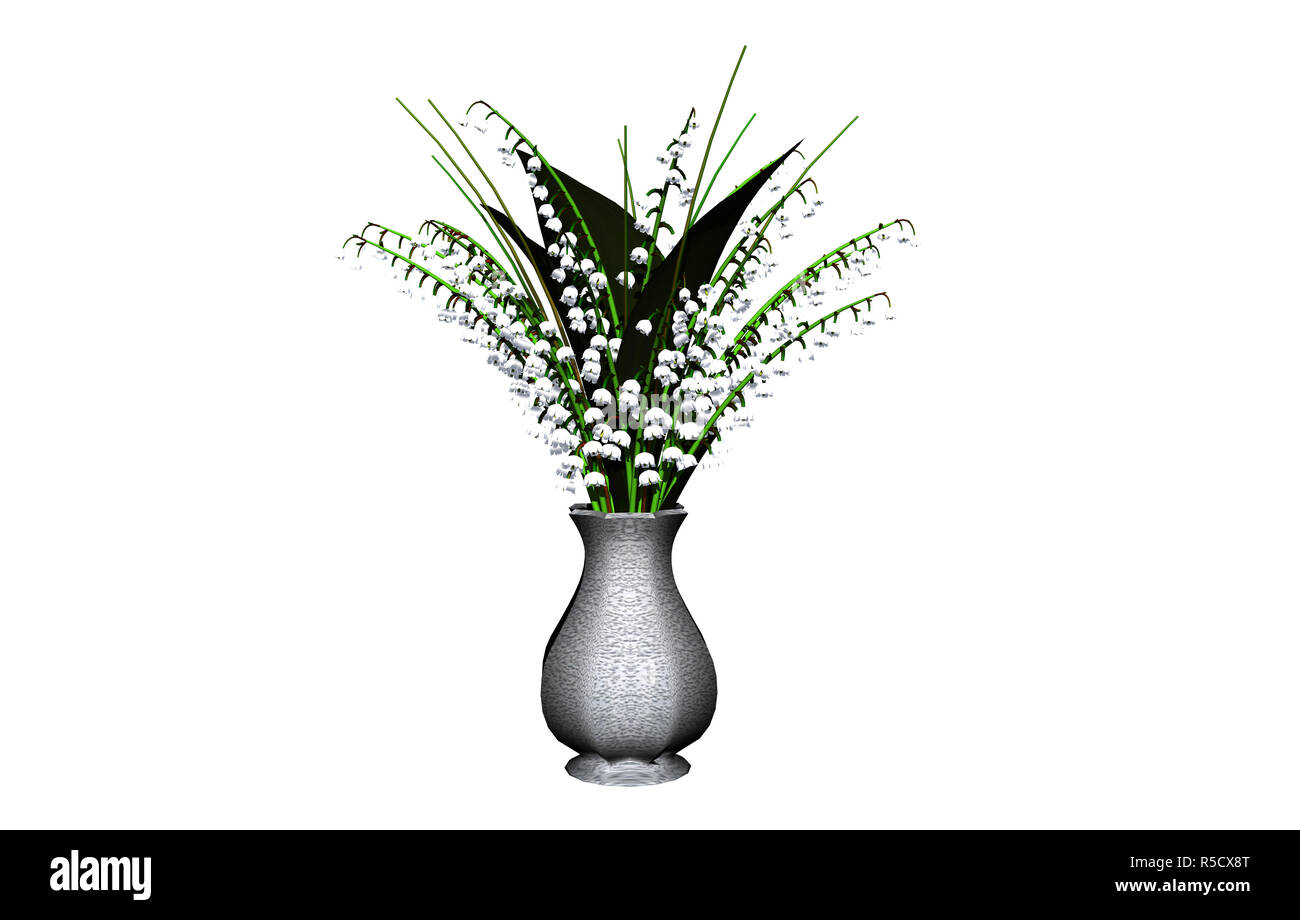 flower vase with lily of the valley Stock Photo - Alamy