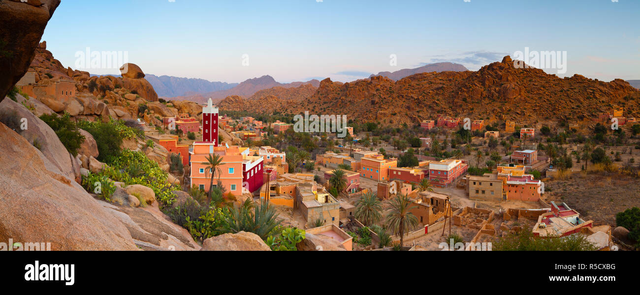 Red Mosque, Adai, Tafraoute, Anti Atlas, Morocco Stock Photo