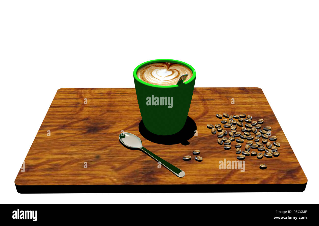 coffee cup with milk froth Stock Photo Alamy