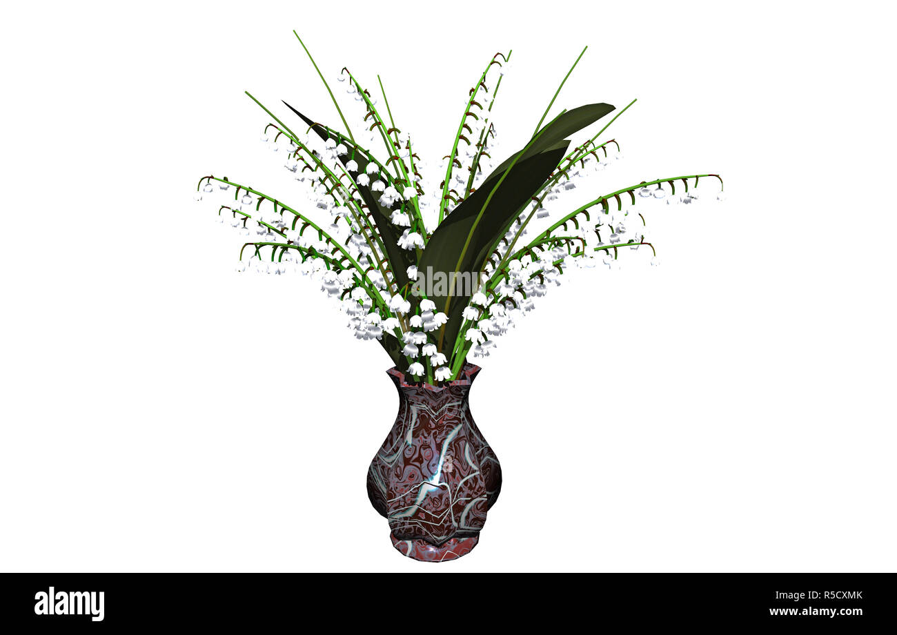 flower vase with lily of the valley Stock Photo - Alamy