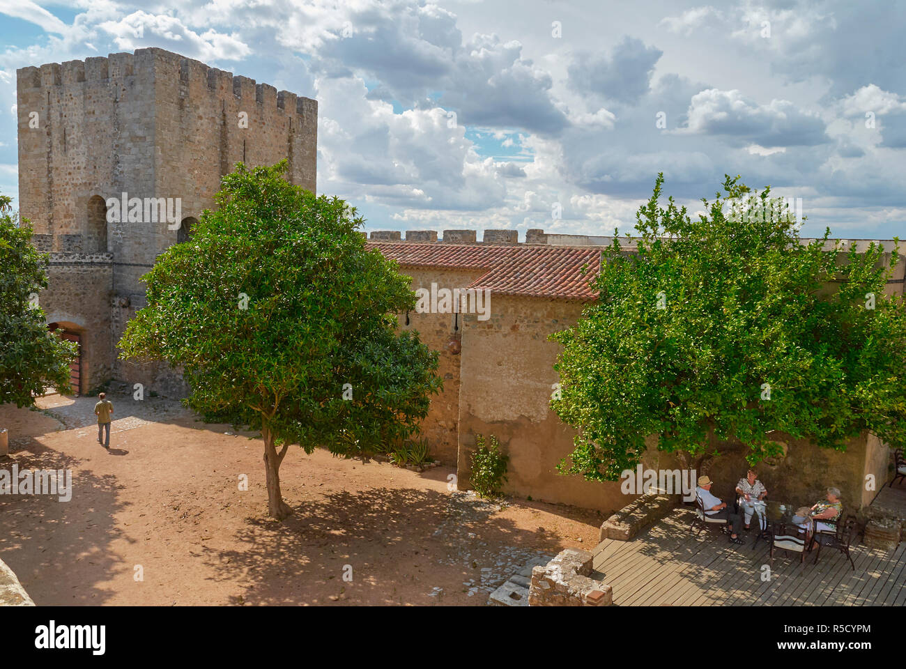 courtyard of the castle Stock Photo - Alamy