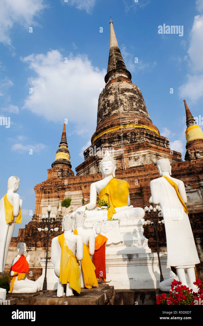 Thailand, Ayutthaya, Ayutthaya Historical Park, Wat Yai Chai Mongkhon Stock Photo