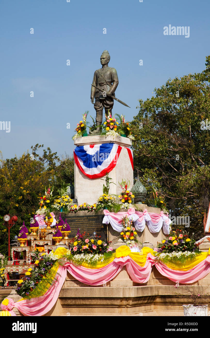 Thailand, Ayutthaya, Ayutthaya Historical Park, King Uthong Monument Stock Photo
