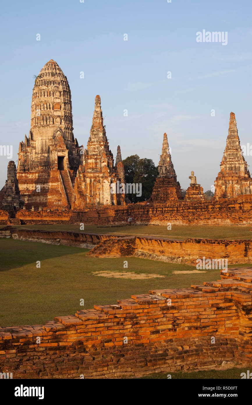 Thailand, Ayutthaya, Ayutthaya Historical Park, Wat Chai Wattanaram Stock Photo