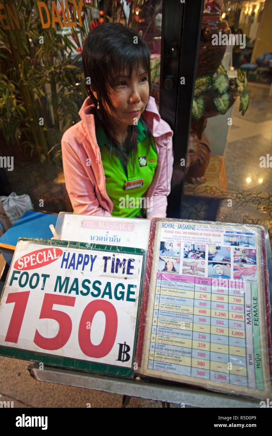 Thailand, Bangkok, Massage Parlour Sign Stock Photo - Alamy