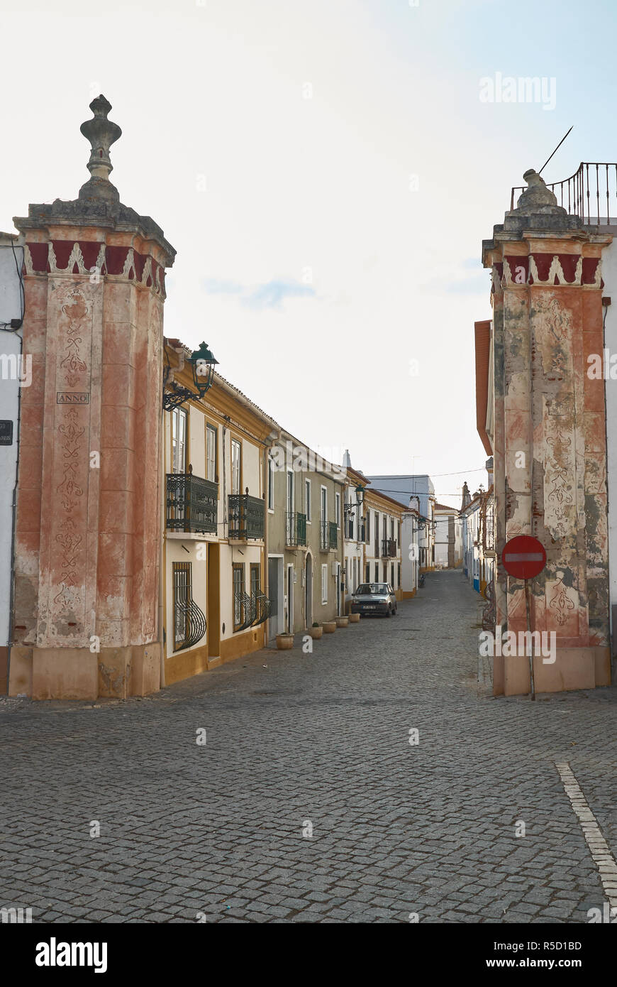 old street in avis Stock Photo Alamy